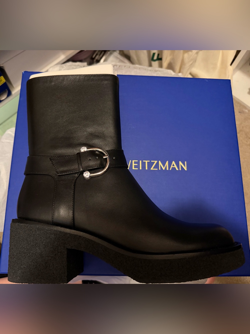 Stuart Weitzman biker boots